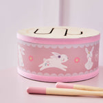 Personalised Pink Wooden Bunny Drum FSC®