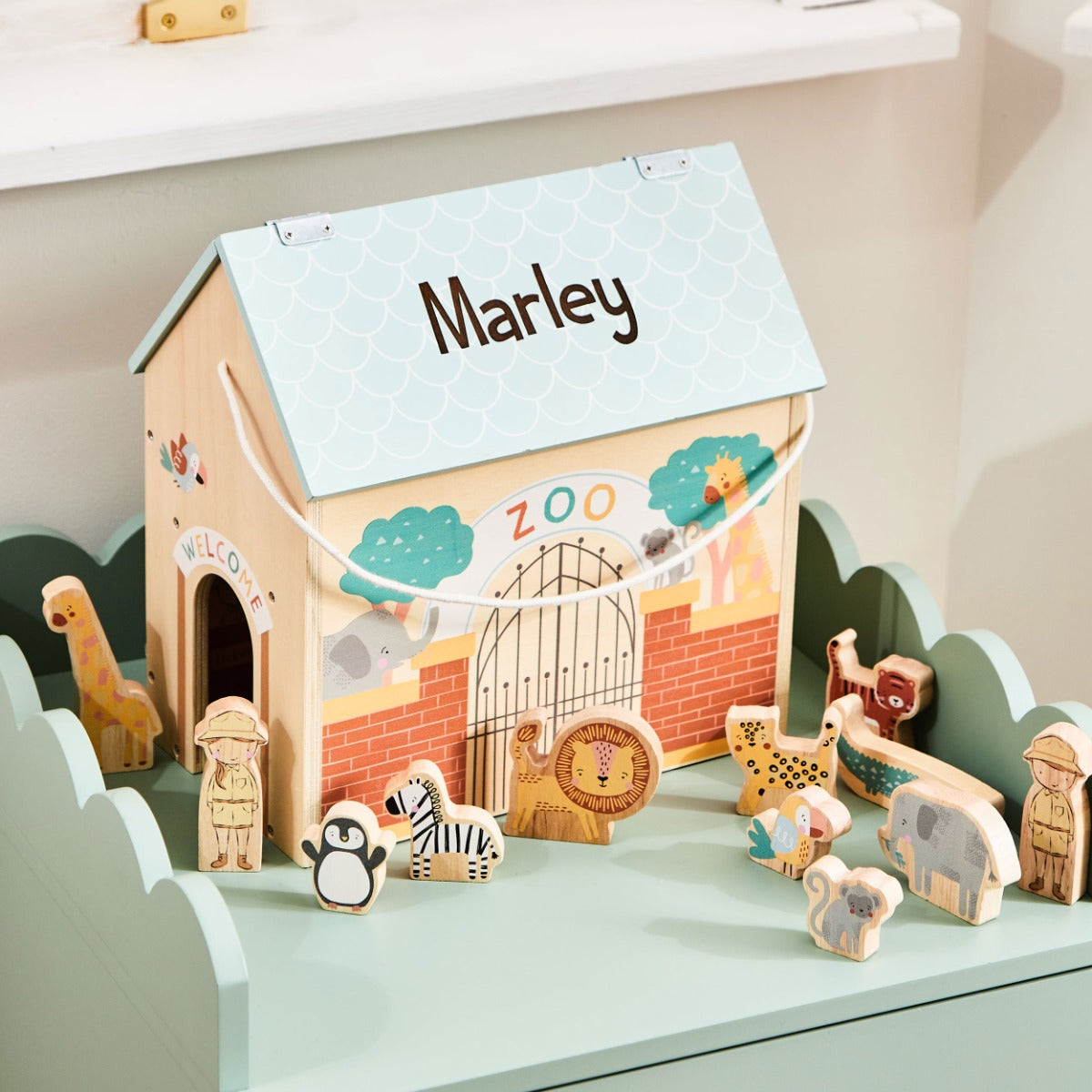 Personalised Table Top Zoo Toy FSC®
