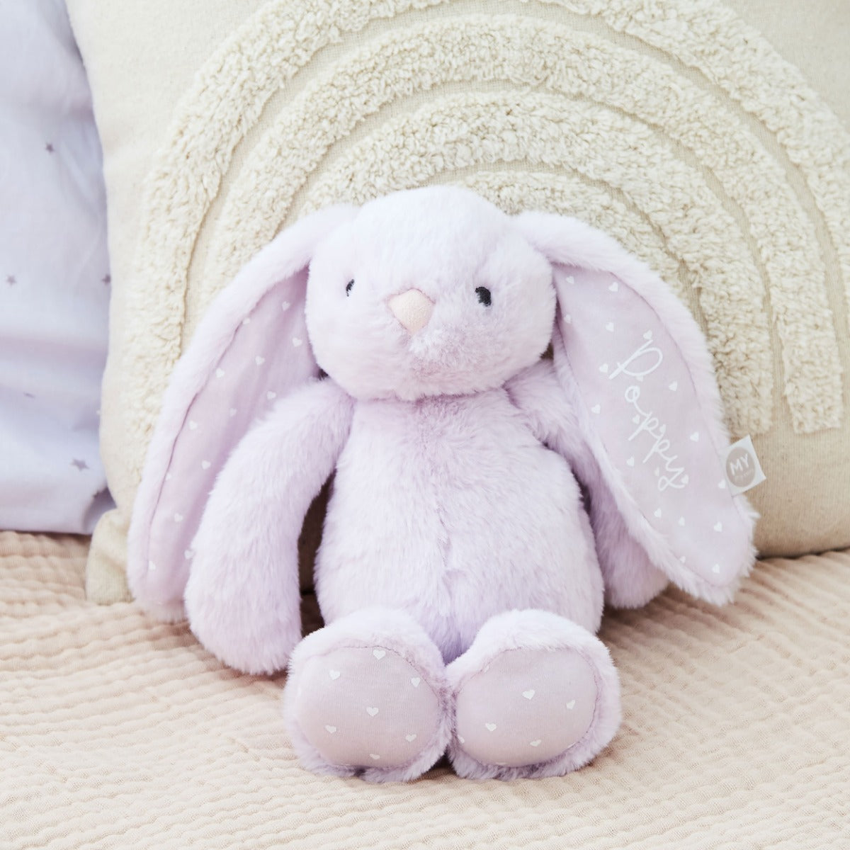 Personalised Lush Lavender Bunny Soft Toy 