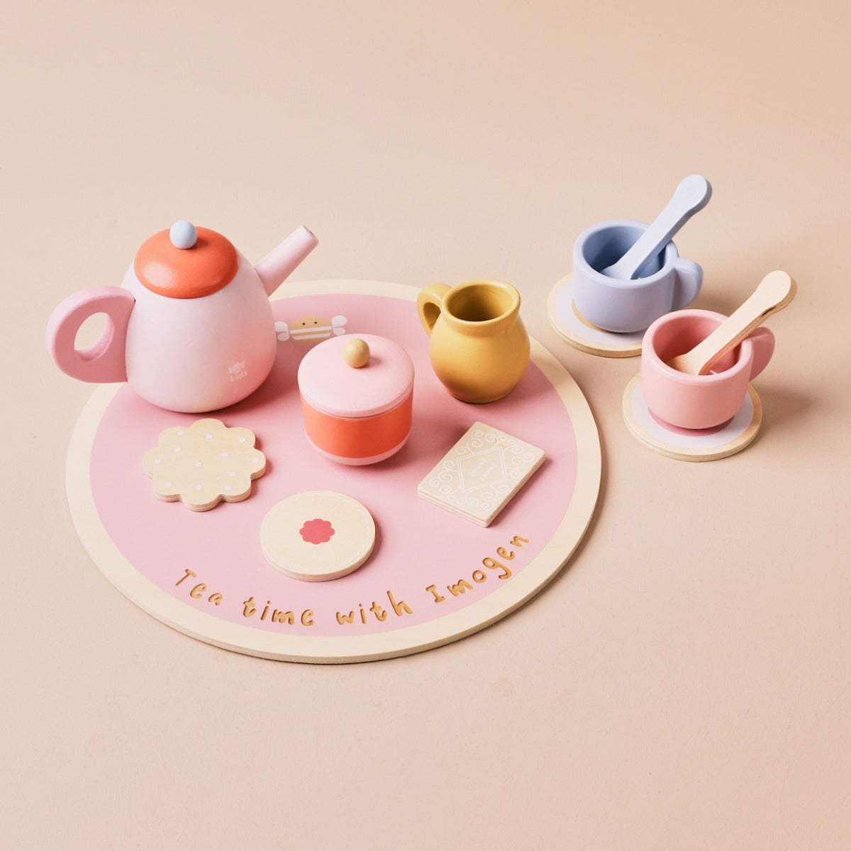 Personalised Just Bee Kids Wooden Tea Set FSC®