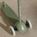 Personalised Olive Eco Banwood Three-Wheel Scooter