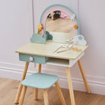 Personalised Janod Unicorn Wooden Dressing Table & Accessories 