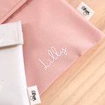 Personalised Citron Ballerina Print Pink Reusable Sandwich Bags Set
