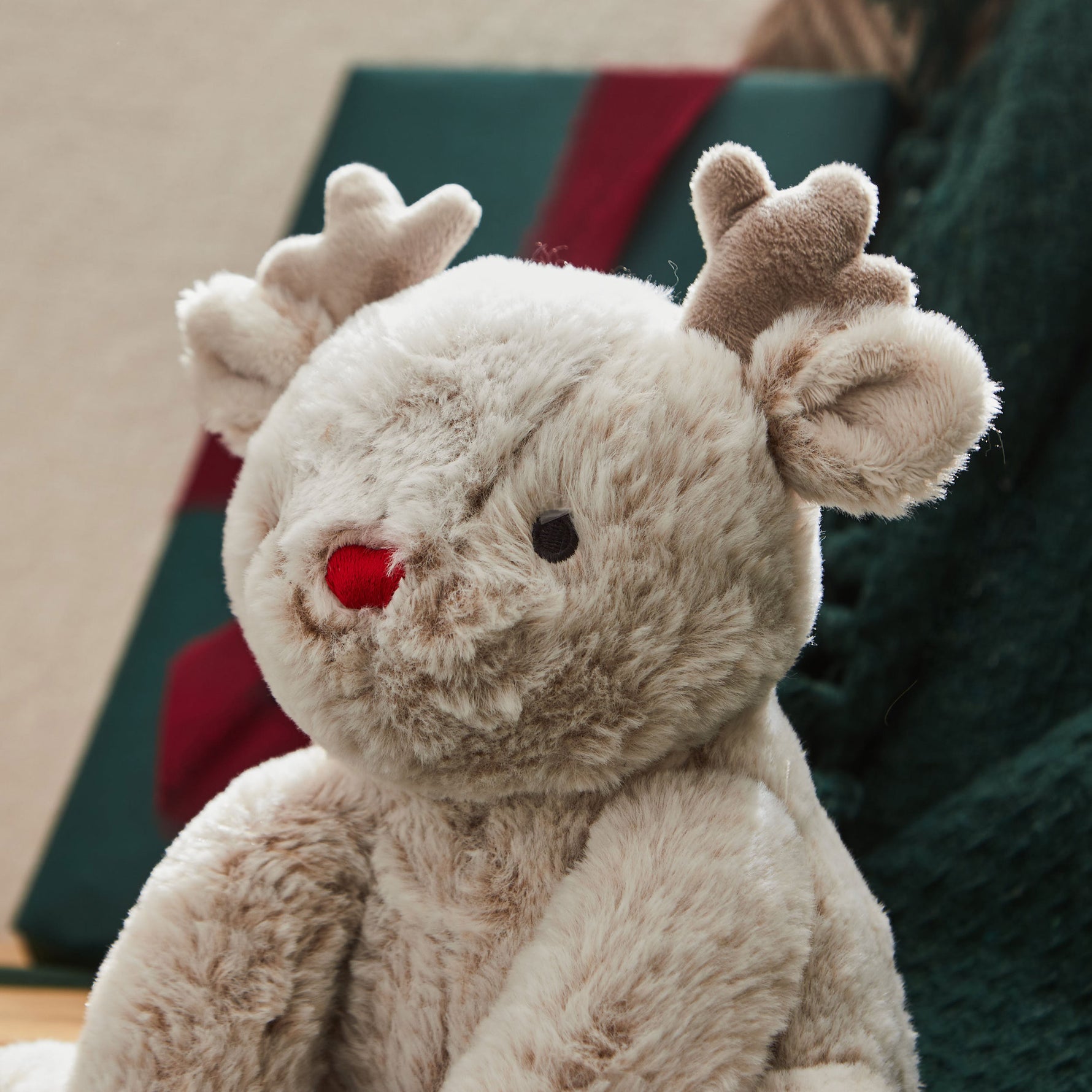 Personalised Red Nose Reindeer Plush Toy