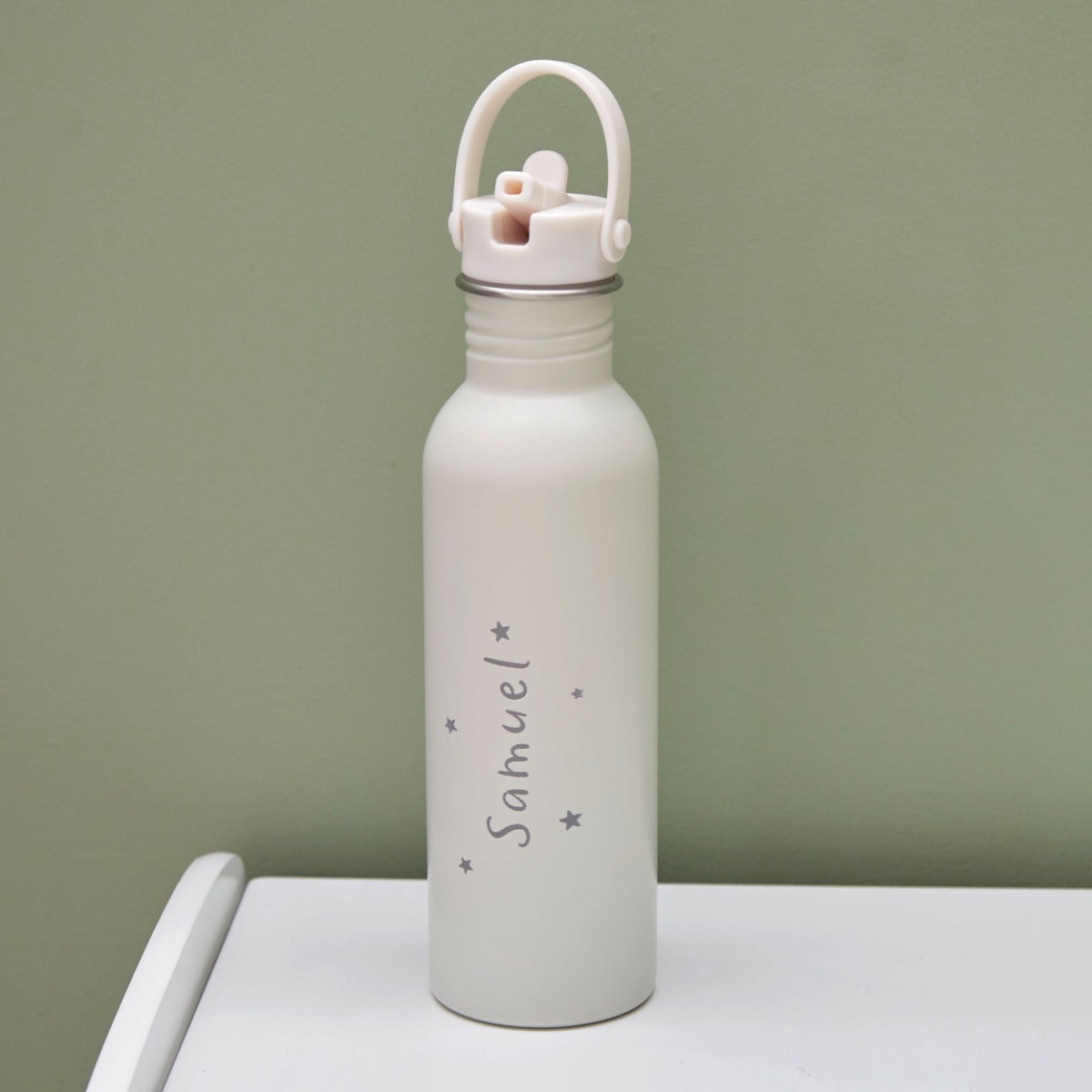 Personalised Name Engraved Ecru Large Bottle