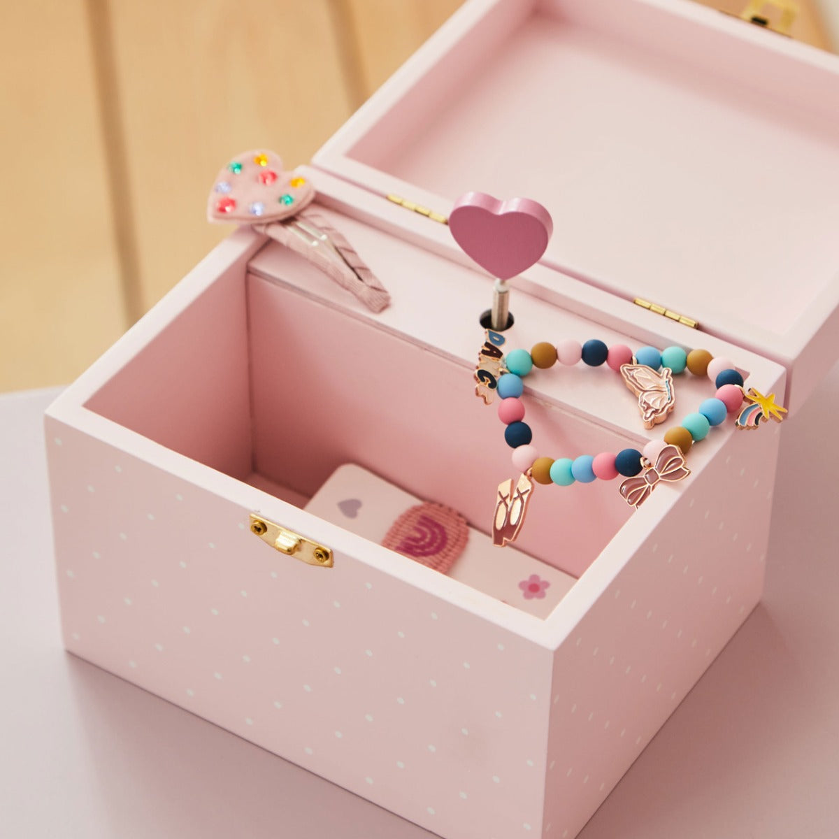 Personalised Wooden Pink Jewellery Box FSC®