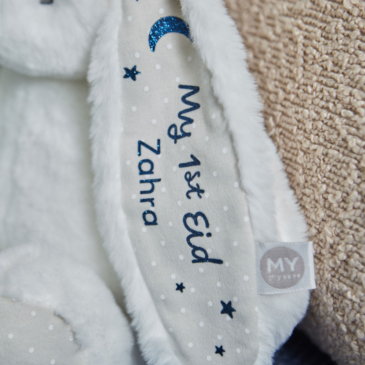 Personalised Eid Ivory Bunny