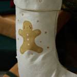 Personalised Gingerbread Small Cream Stocking