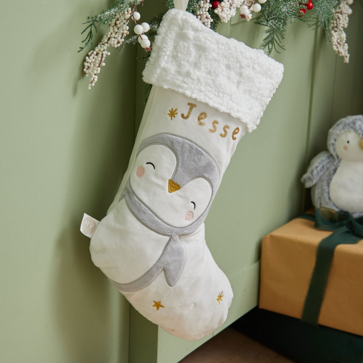 Personalised Medium Pippin Penguin Gift Stocking