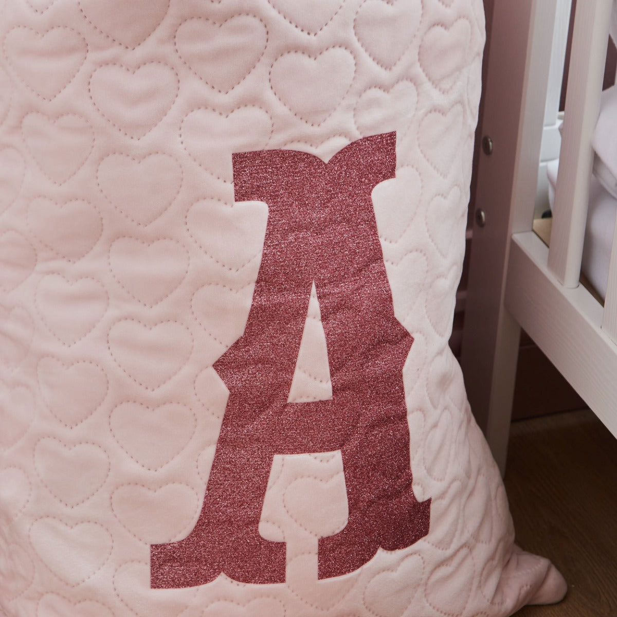 Personalised Pink Velvet Initial Gift Sack