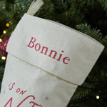 Personalised Nice List Small Gift Stocking