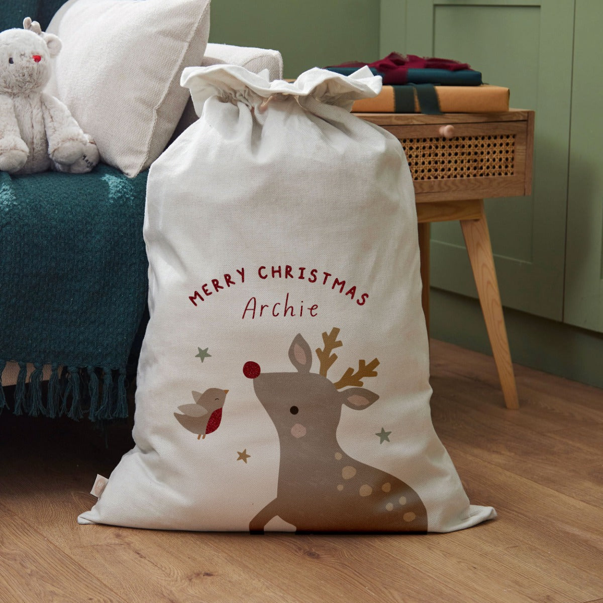 Personalised Robin and Rudolph Sack