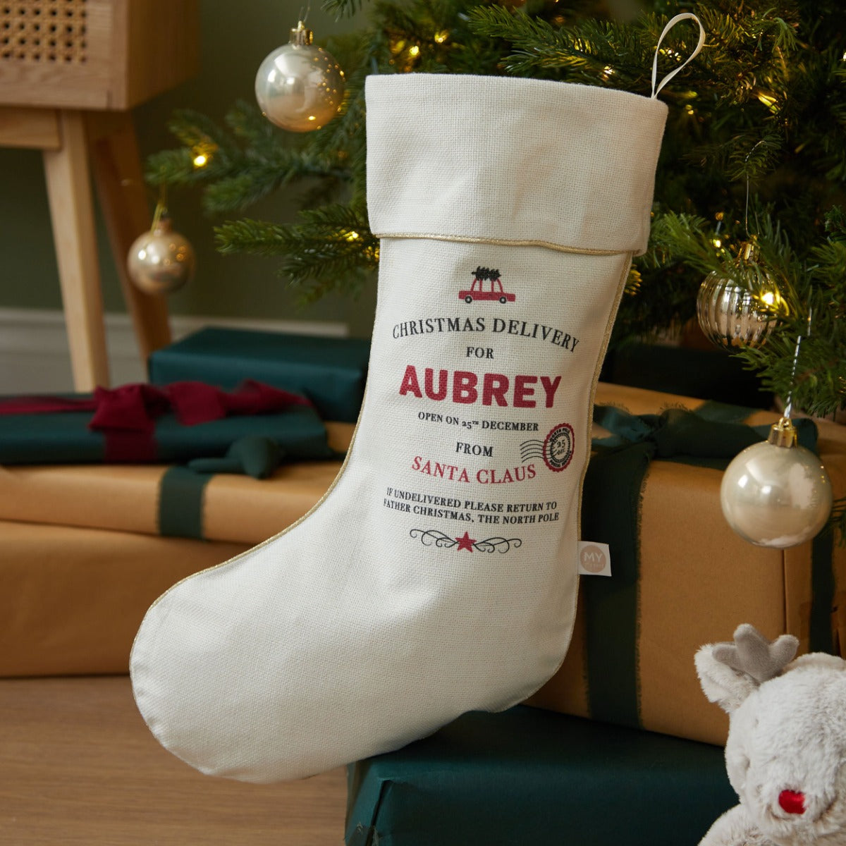 Personalised Small Special Delivery Christmas Stocking