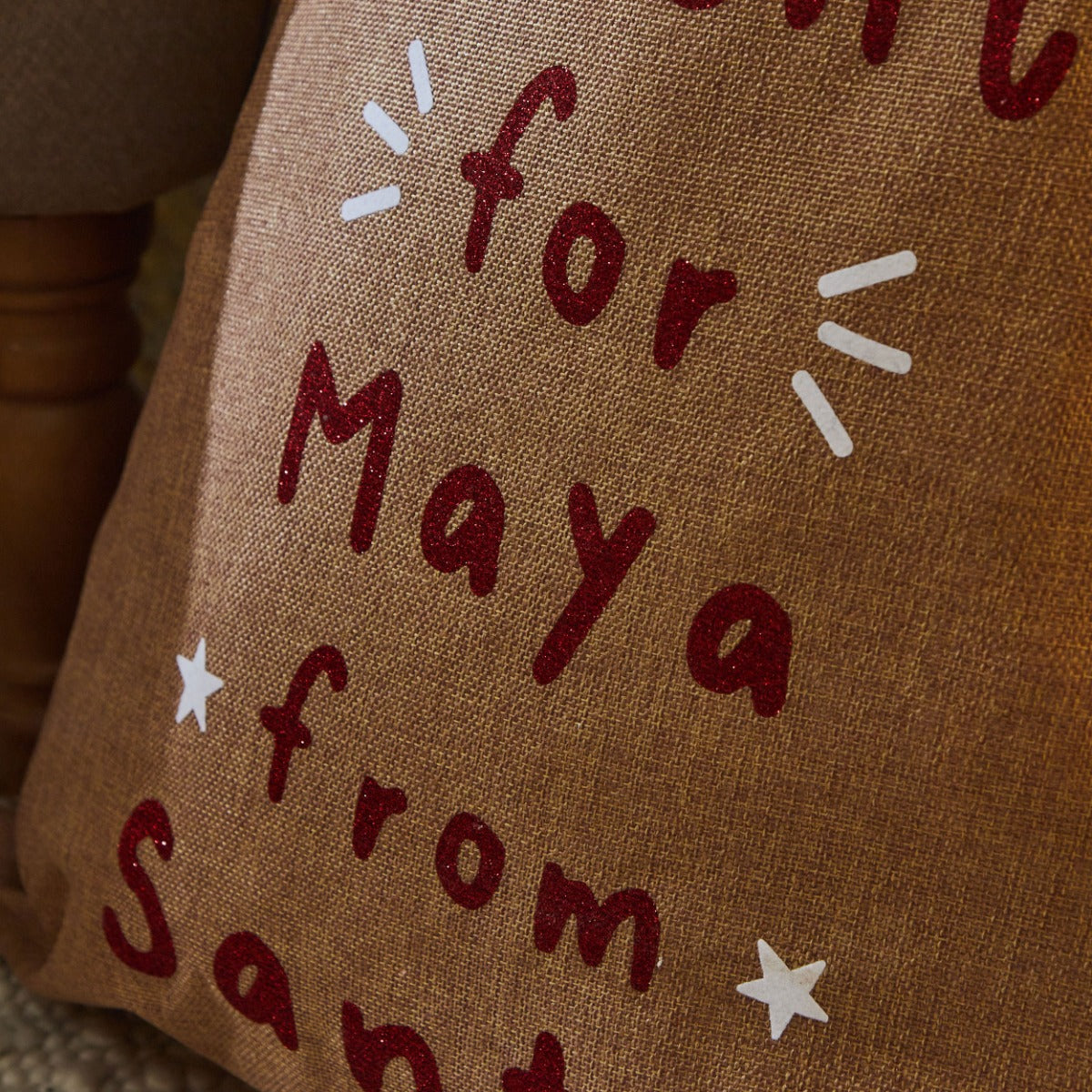 Personalised ‘Presents For’ Hessian Christmas Sack