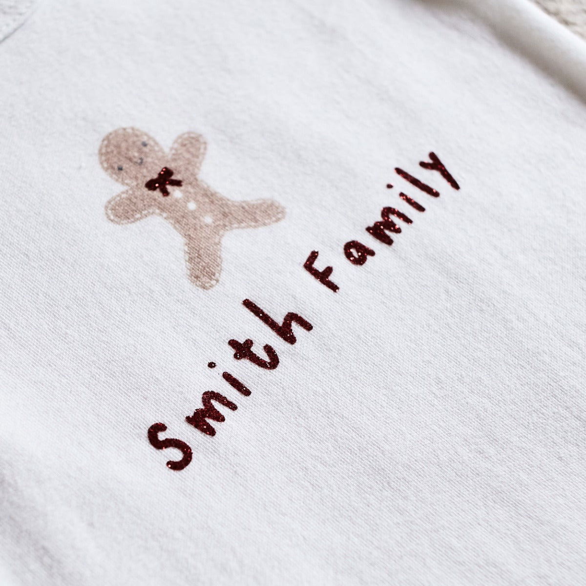 Personalised Gingerbread Family White Bodysuit