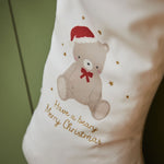 Personalised Biscuit Bear Christmas Stocking
