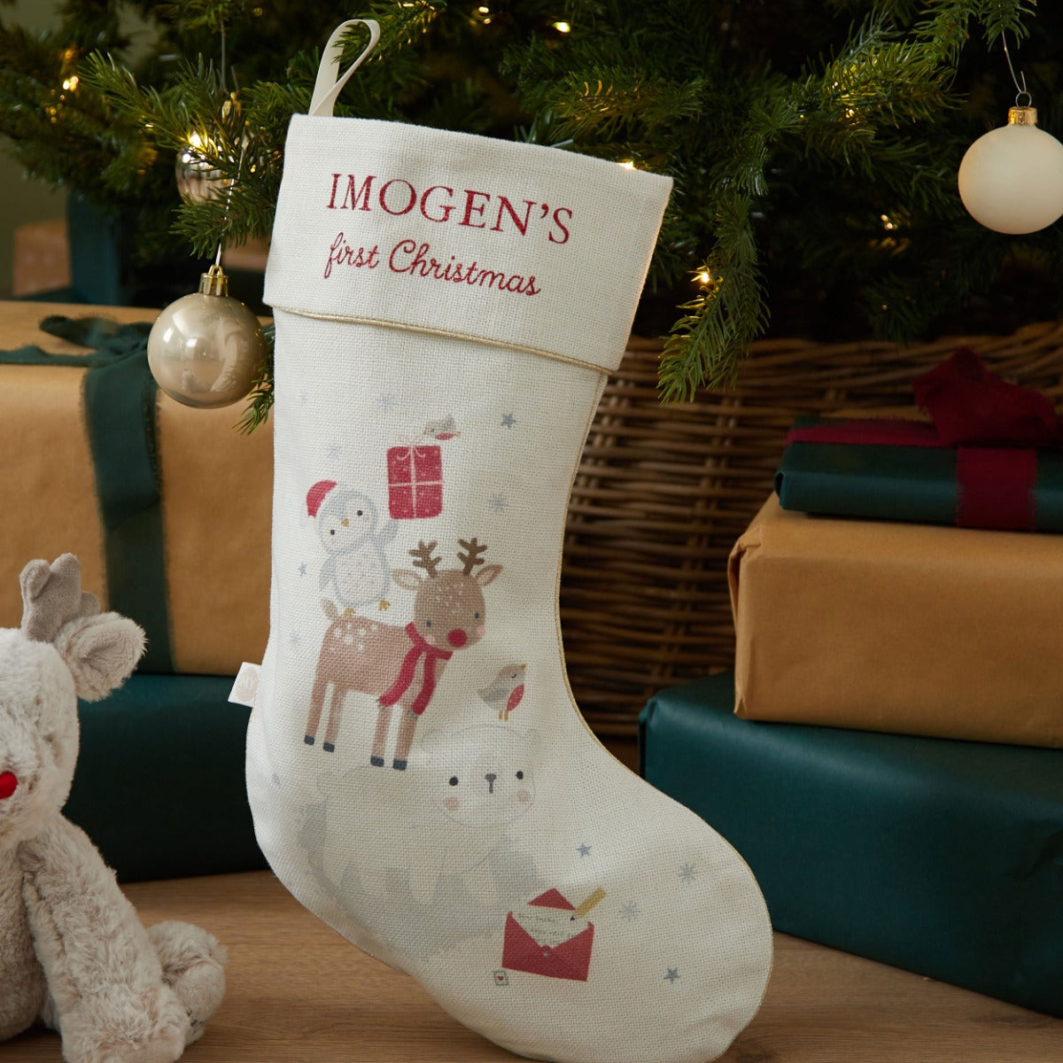 Personalised First Christmas Small Stocking