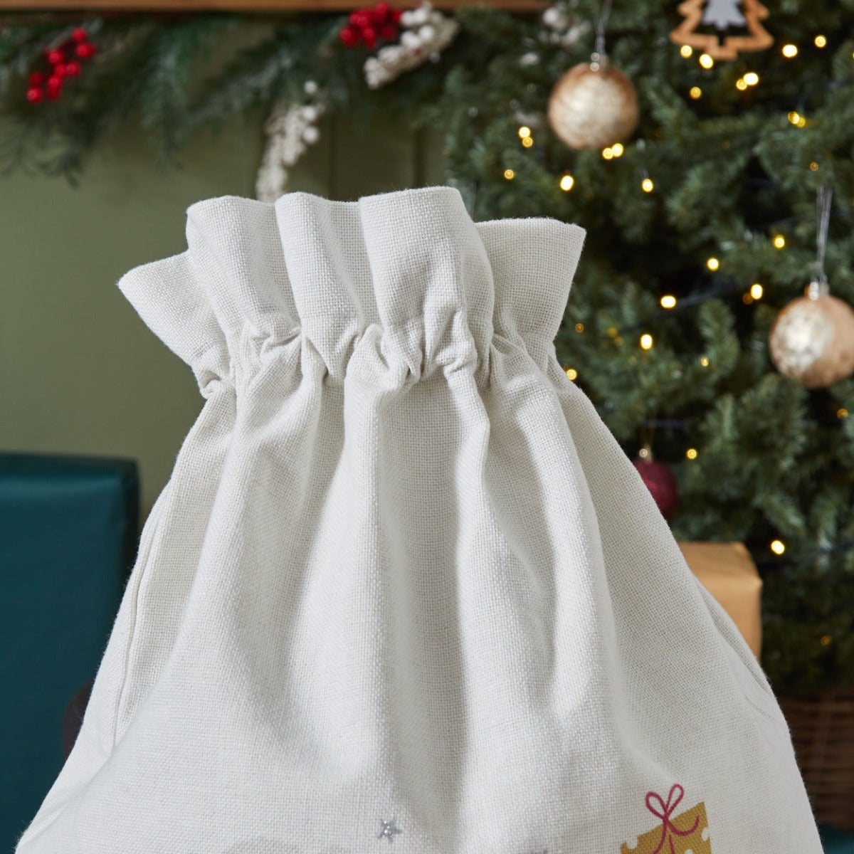 Personalised My 1st Christmas Cream Gift Sack
