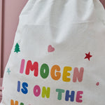 Personalised Multi Coloured Christmas Sack