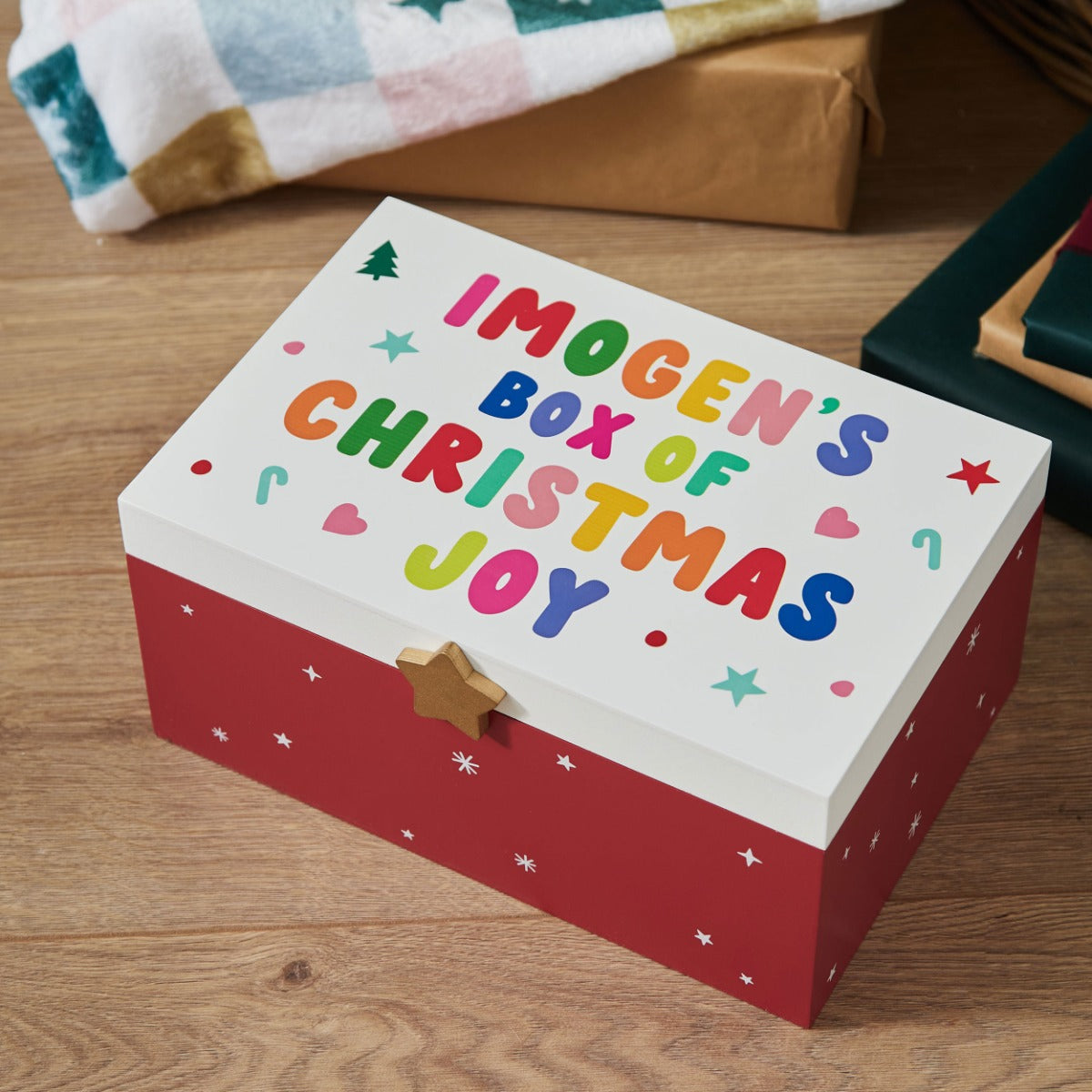 Personalised Red Christmas Eve Box FSC®