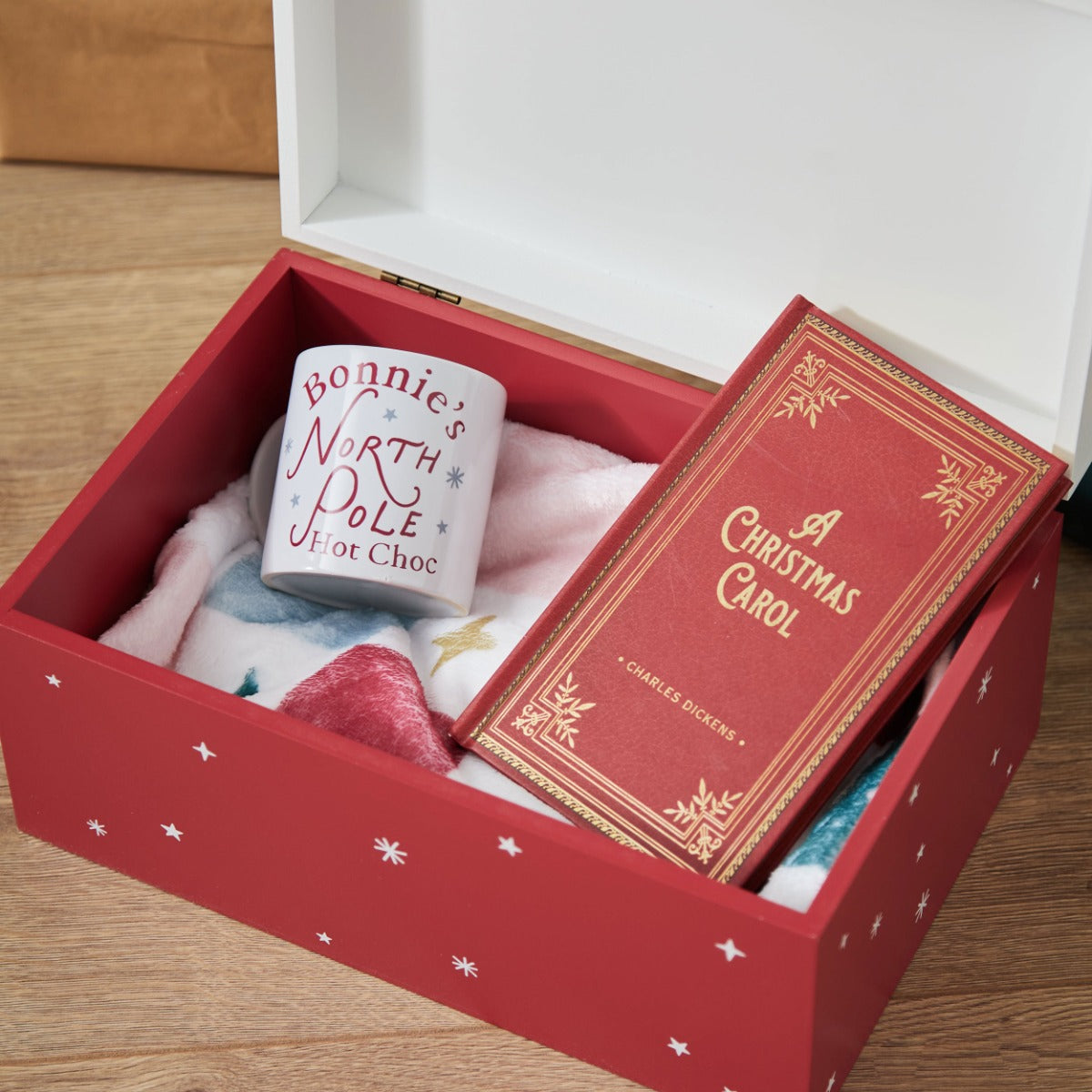 Personalised Red Christmas Eve Box FSC®