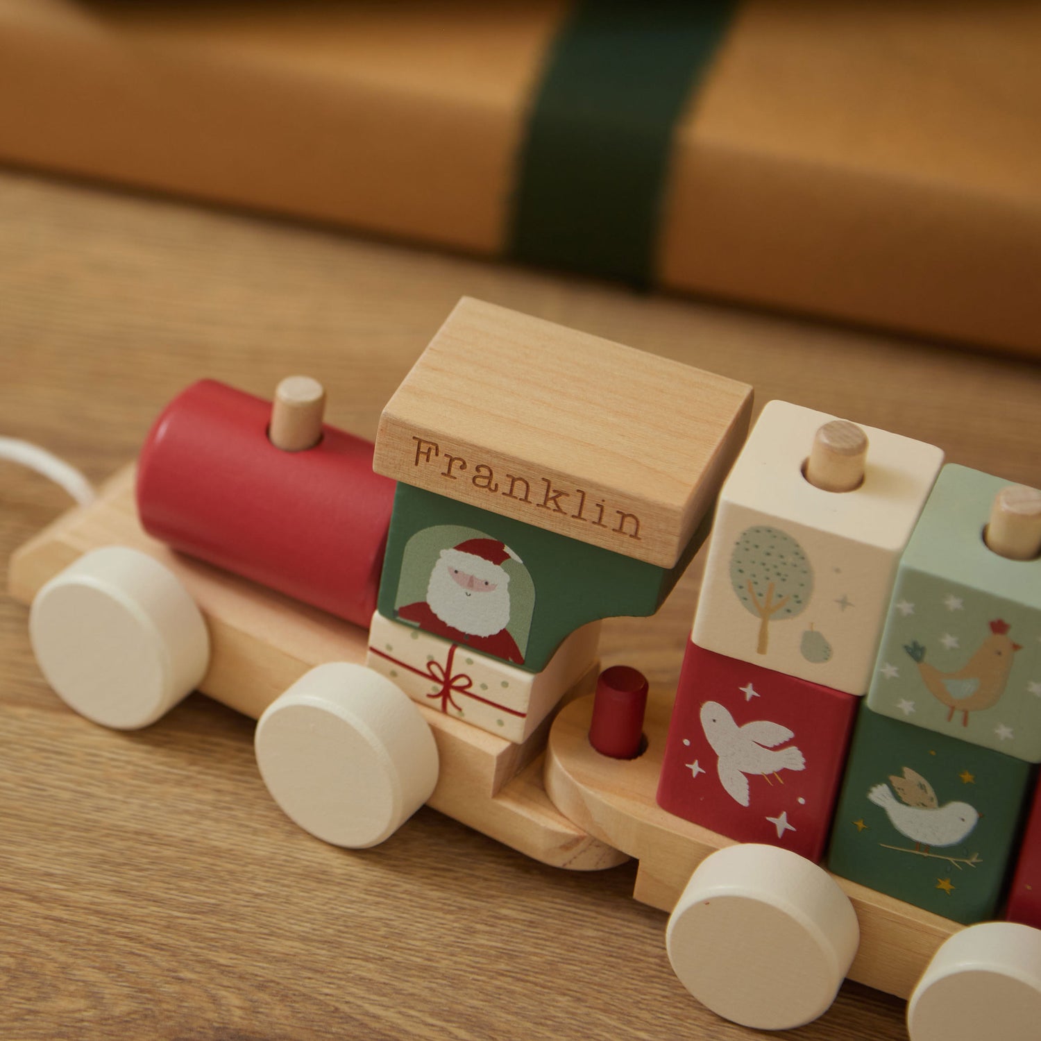 Personalised Wooden 12 Days of Christmas Pull Along Train FSC®