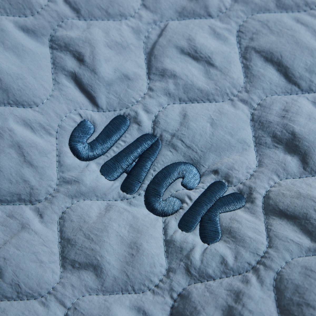 Personalised Back Name Blue Quilted Jacket 