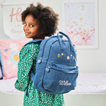 Personalised Bumblebee Medium Denim Backpack 