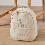 Personalised Ecru Cord Cuddle Club Mini Backpack 
