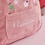 Personalised Bloom & Blossom Pink Mini Cord Backpack