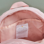 Personalised Heart Flower Pink Medium Quilted Backpack