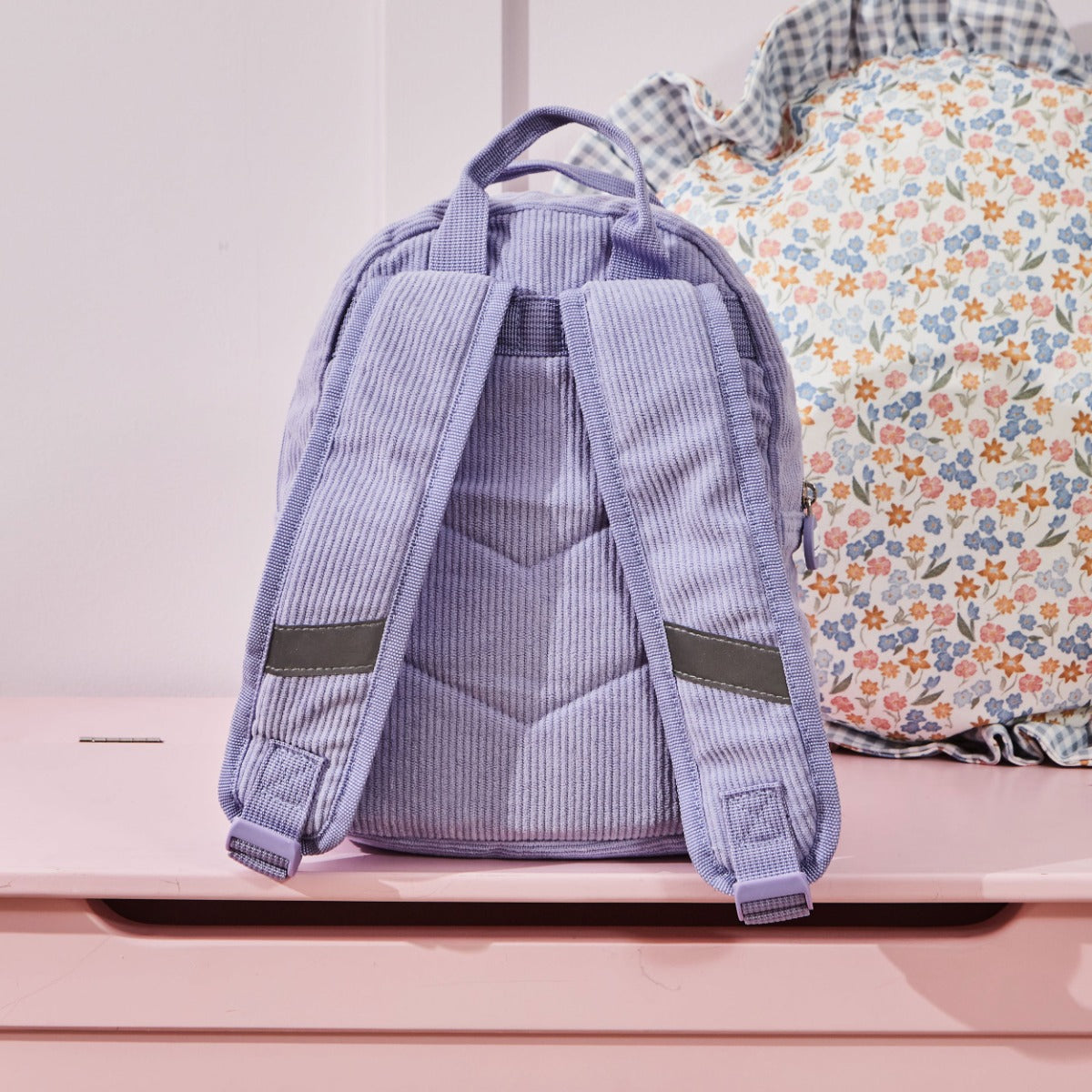 Personalised Blossom & Bloom Lilac Mini Cord Backpack 