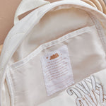 My Kids Personalised Bubble Gradient Name Quilted Medium Backpack in Ecru