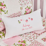 Personalised Bloom & Blossom Embroidered Linen Cushion 