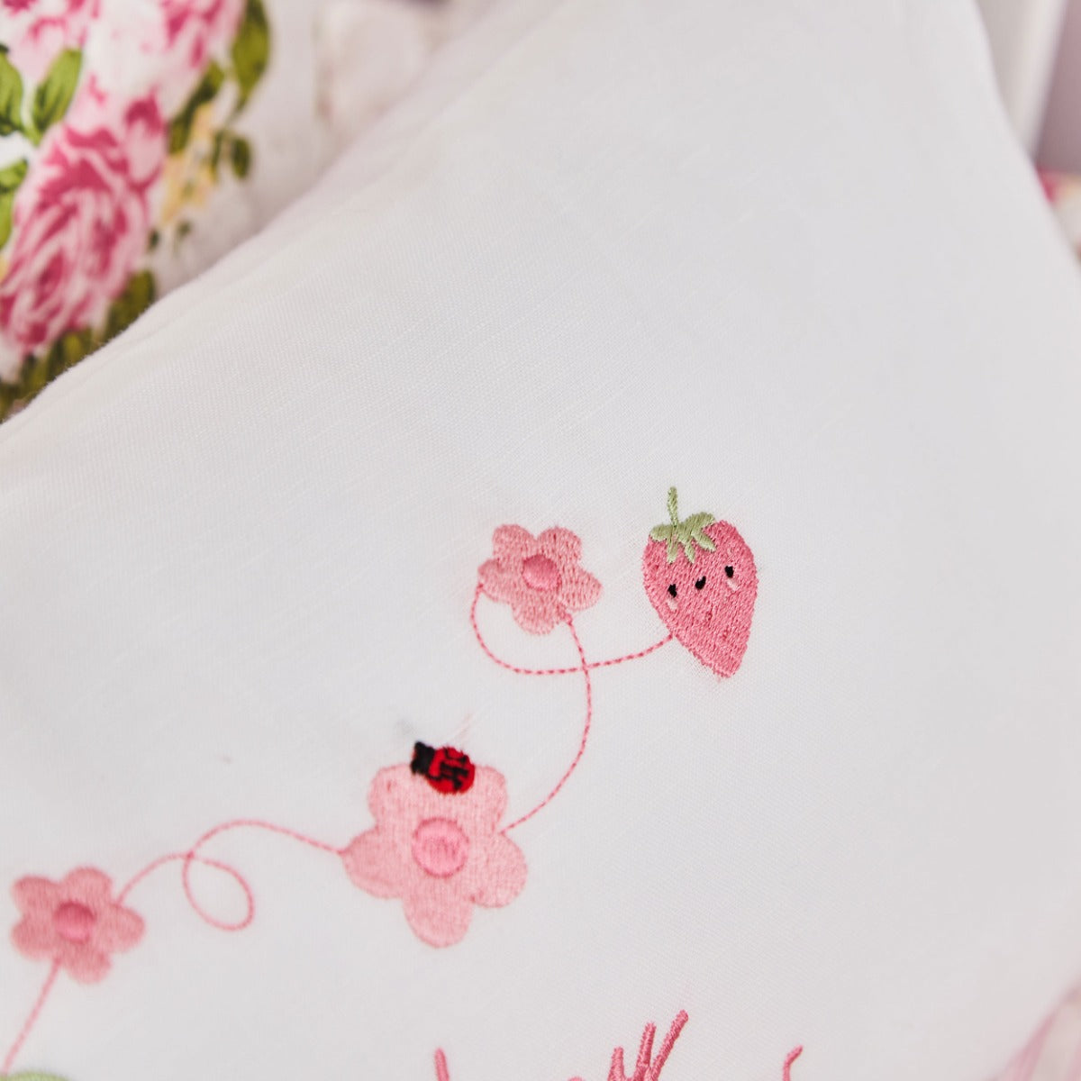 Personalised Bloom & Blossom Embroidered Linen Cushion 
