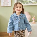 Personalised Yellow Flower Wreath Denim Jacket