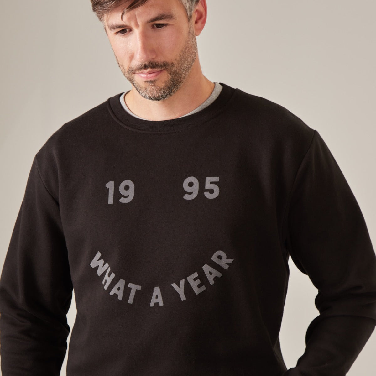 Personalised Men's Black What a Year Sweatshirt