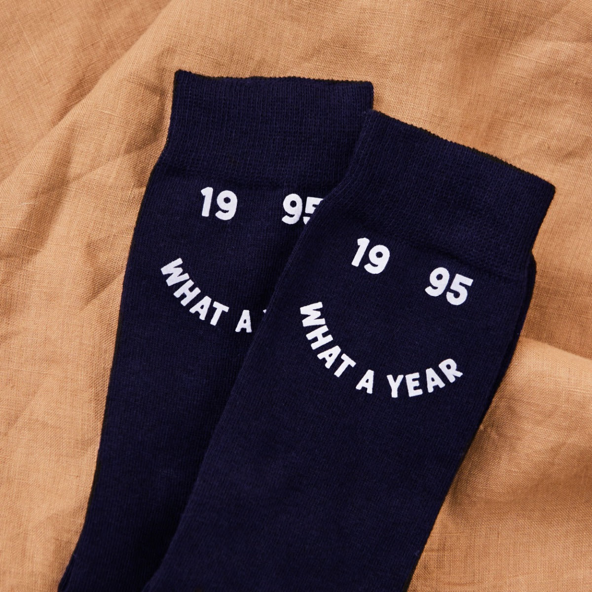 Personalised What a Year Navy Socks