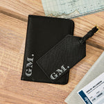 Personalised Black Bold Monogrammed Travel Set