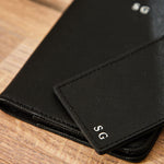 Personalised Black Monogrammed Travel Set