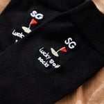 Personalised Golfer Black Socks by Made Yours