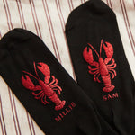 Personalised Glitter Lobster Logo Socks