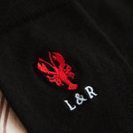 Personalised Embroidered Lobster Logo Socks 