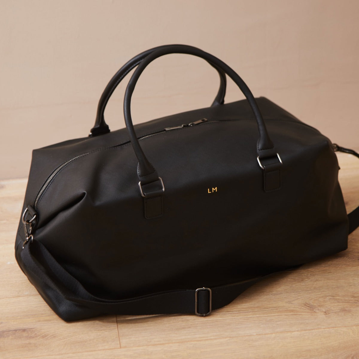 Personalised Black Weekend Holdall Bag by Made Yours