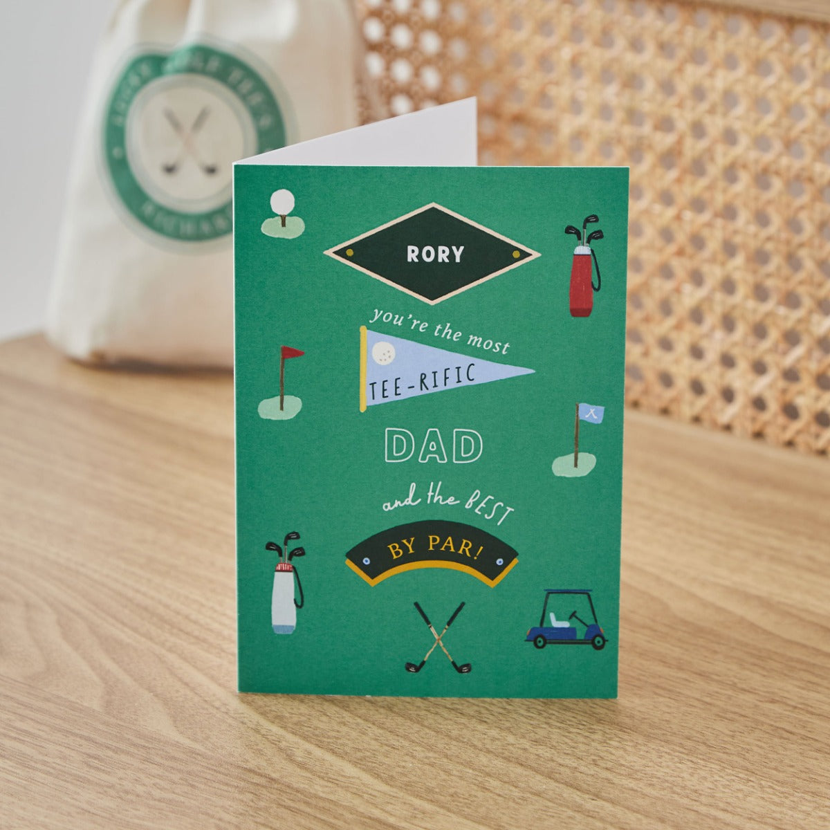 Personalised Tee-Rific Dad Greeting Card 