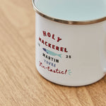 Personalised Holy Mackerel Enamel Mug