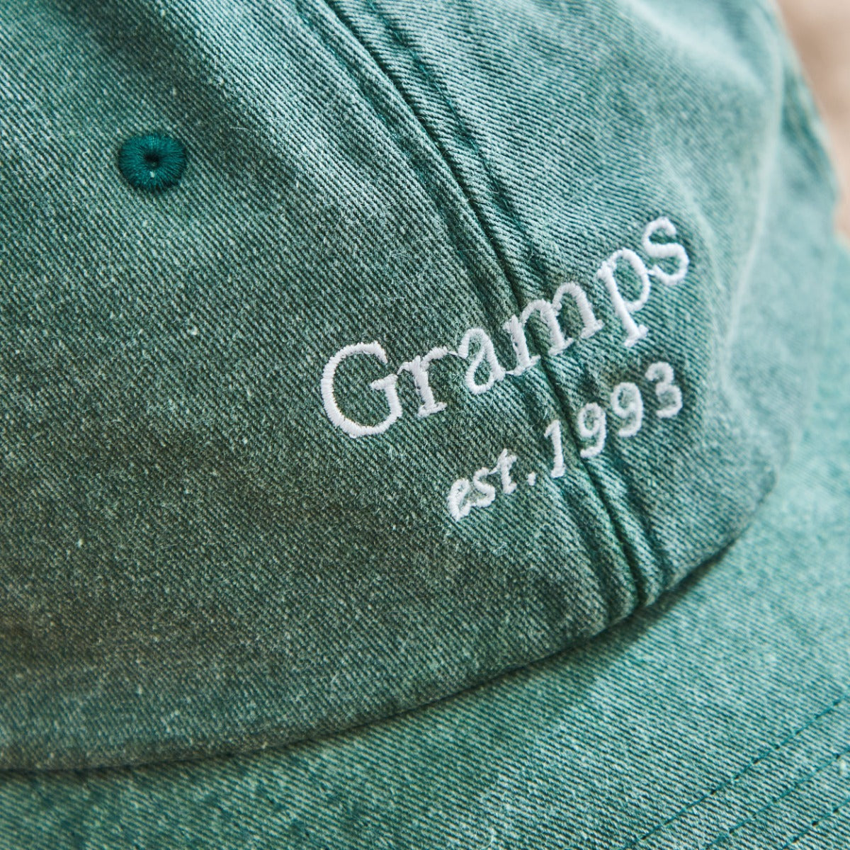 Personalised Family Vintage Cap in Bottle Green 