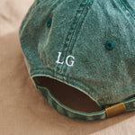 Personalised Family Vintage Cap in Bottle Green 