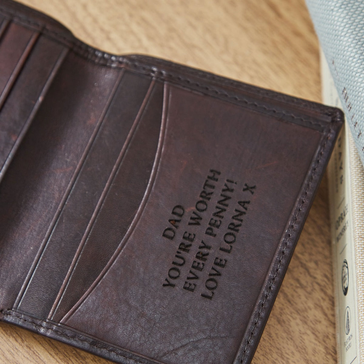 Personalised Brown Wallet 