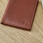 Personalised Tan Leather Wallet 